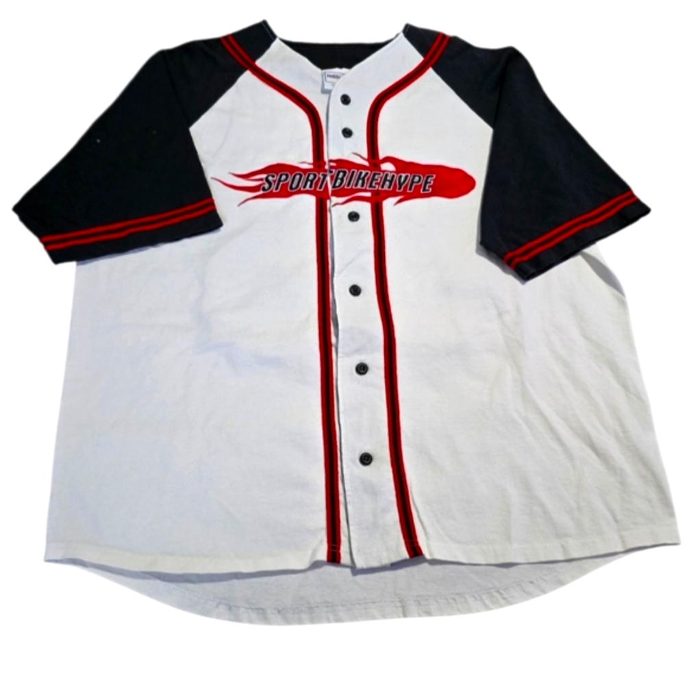 Badger Sport Jersey Black and White Button Down